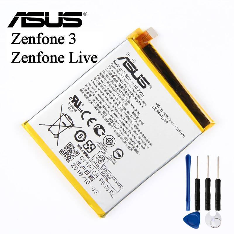 Original ASUS High Capacity C11P1601 Battery For ASUS ZENFONE 3 ZENFONE3 ZE520KL Z017DA ZenFone live ZB501KL A007 2650mAh
Original ASUS High Capacity C11P1601 Battery For ASUS ZENFONE 3 ZENFONE3 ZE520KL Z017DA ZenFone live ZB501KL A007 2650mAh