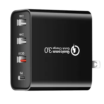 48W Fast Charger Quick QC3.0 USB Charger 4 Output Ports PD Charger Muilt Plug For Iphone Xiaomi Huawei Mobile Travel Chager Fold 
48W Fast Charger Quick QC3.0 USB Charger 4 Output Ports PD Charger Muilt Plug For Iphone Xiaomi Huawei Mobile Travel Chager Fold