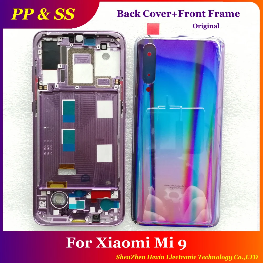 Оригинальная передняя рамка ЖК дисплея + задняя крышка корпуса для Xiaomi Mi 9 6 39