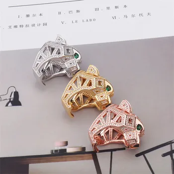 Personality Big Leopard Head Rings Paved Cubic Zirconia Stone Animal Hollow Panther Ring for Men or Women Copper Jewelry 2020
Personality Big Leopard Head Rings Paved Cubic Zirconia Stone Animal Hollow Panther Ring for Men or Women Copper Jewelry 2020