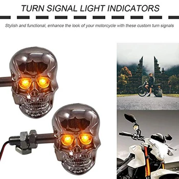 Motorcycle Skull Turn Signal Light LED Light For Yamaha Suzuki Kawasaki Vespa Victory Honda Moto Flashers
Motorcycle Skull Turn Signal Light LED Light For Yamaha Suzuki Kawasaki Vespa Victory Honda Moto Flashers