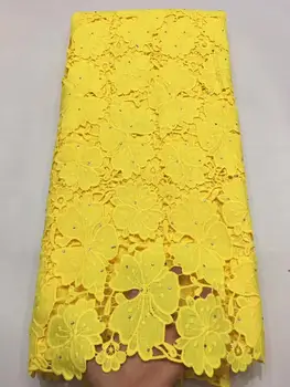 African Lace Fabrics 2019 High Quality Guipure Lace Fabric Nigerian Cord Lace Fabric with Rhinestone For Wedding Dresses 5 Yards 
African Lace Fabrics 2019 High Quality Guipure Lace Fabric Nigerian Cord Lace Fabric with Rhinestone For Wedding Dresses 5 Yards