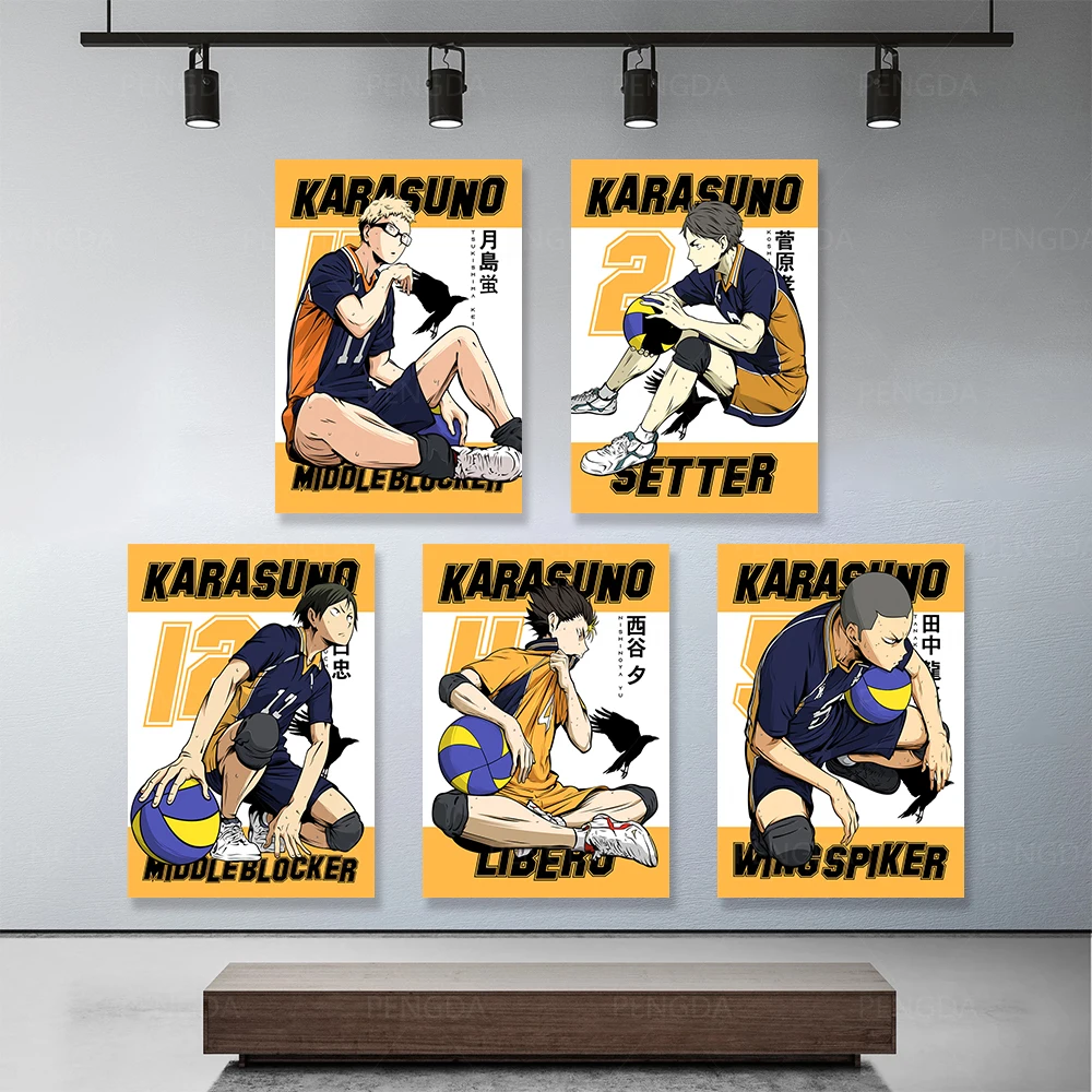 Картины на холсте с Hd-печатью Haikyuu настенный художественный персонаж картины для