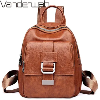 Women Soft Leather Backpacks Female Vintage Shoulder Bags Designer Travel Bagpack Mochilas School Bags For Girls Sac A Dos Femme
Women Soft Leather Backpacks Female Vintage Shoulder Bags Designer Travel Bagpack Mochilas School Bags For Girls Sac A Dos Femme