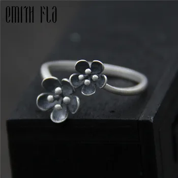 Genuine 925 Sterling Silver Female Vintage Simple Open Rings Flowers Design Fashion Jewelry For Women Opening Adjustable Ring
Genuine 925 Sterling Silver Female Vintage Simple Open Rings Flowers Design Fashion Jewelry For Women Opening Adjustable Ring