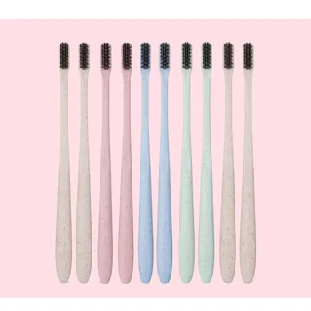 10pcs in box Eco Friendly Portable Tooth brush Wheat Straw Handle Bamboo Charcoal Toothbrush Cleaner For Kids And Adults
10pcs in box Eco Friendly Portable Tooth brush Wheat Straw Handle Bamboo Charcoal Toothbrush Cleaner For Kids And Adults
