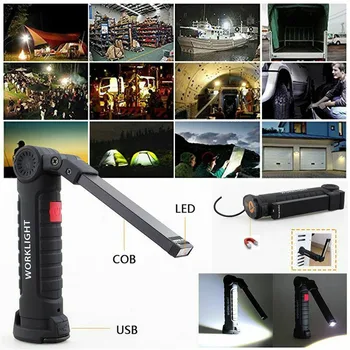 Rechargeable COB LED 5 Modes ultra-thin Lighting Flashlight With Hook folding Working Lamp Battery Operated For Hunting Camping
Rechargeable COB LED 5 Modes ultra-thin Lighting Flashlight With Hook folding Working Lamp Battery Operated For Hunting Camping