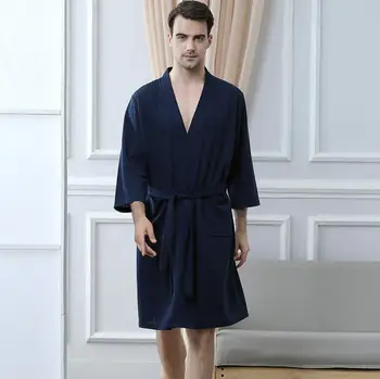 Men Sleepwear Casual Robe Gown Kimono BathrobeSeven sleeves Nightgown Loose Home Clothes Male Nightwear 
Men Sleepwear Casual Robe Gown Kimono BathrobeSeven sleeves Nightgown Loose Home Clothes Male Nightwear