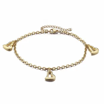 225mm Stainless Steel Gold Anklets For Women Cheap Heart Charm Link Chain Foot Anklets Bracelets Jewelry For Girls
225mm Stainless Steel Gold Anklets For Women Cheap Heart Charm Link Chain Foot Anklets Bracelets Jewelry For Girls