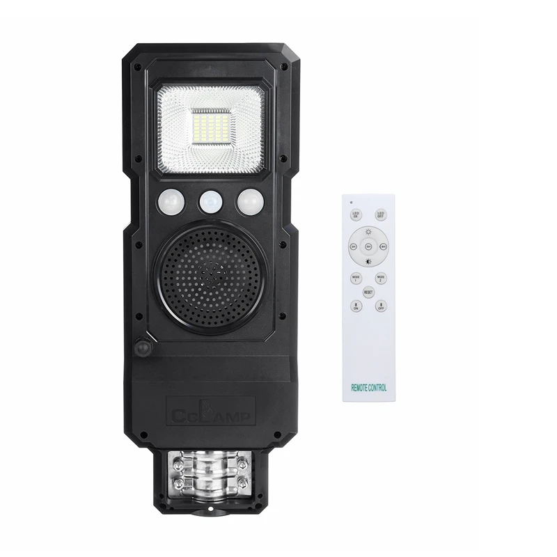 30W LED Music Solar Street Light with Remote Control Radar Sensor Outdoor Flood Wall Lamp with Timing for Lawn Garden Wall
30W LED Music Solar Street Light with Remote Control Radar Sensor Outdoor Flood Wall Lamp with Timing for Lawn Garden Wall