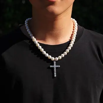 Retro Imitation Pearls Crystal Cross Pendant Necklace for Women Statement Steampunk Hip Hop Party Club Neck Collar Jewelry
Retro Imitation Pearls Crystal Cross Pendant Necklace for Women Statement Steampunk Hip Hop Party Club Neck Collar Jewelry