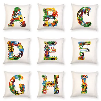 Letter Alphabet Catoon Pattern Print Cushion Cover Linen Decorative for Sofa Seat Throw Pillow Case Cover 45x45cm Home Decor
Letter Alphabet Catoon Pattern Print Cushion Cover Linen Decorative for Sofa Seat Throw Pillow Case Cover 45x45cm Home Decor