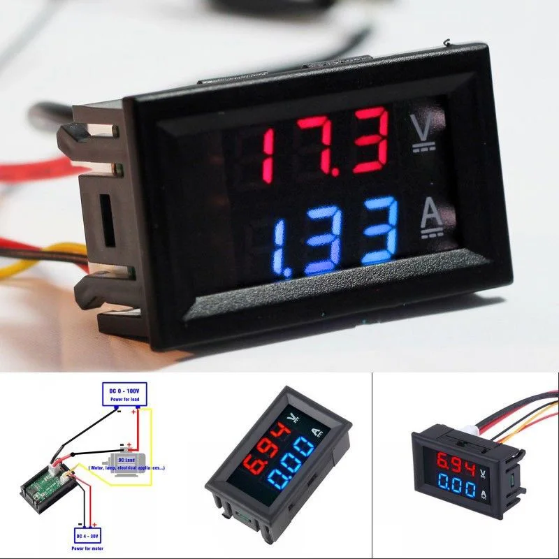 2020 New DC Dual Display Panel Meter Volt Amp Meter DC Double Color Blue/Red LED Voltmeter Ammeter DC 0-100V 10A Dropship
2020 New DC Dual Display Panel Meter Volt Amp Meter DC Double Color Blue/Red LED Voltmeter Ammeter DC 0-100V 10A Dropship