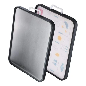 Stainless Steel Double Sided Chopping Board Multifunctional Kitchen Cutting Board Vegetable Fruits Food Chopping Block
Stainless Steel Double Sided Chopping Board Multifunctional Kitchen Cutting Board Vegetable Fruits Food Chopping Block