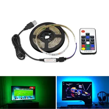 USB DC 5V RGB LED Strip 1M 2M 3M 4M 5M LED Tape light DTV Monitor Desktop Screen TV Backlight Xmas Table Decor with RF Remote
USB DC 5V RGB LED Strip 1M 2M 3M 4M 5M LED Tape light DTV Monitor Desktop Screen TV Backlight Xmas Table Decor with RF Remote
