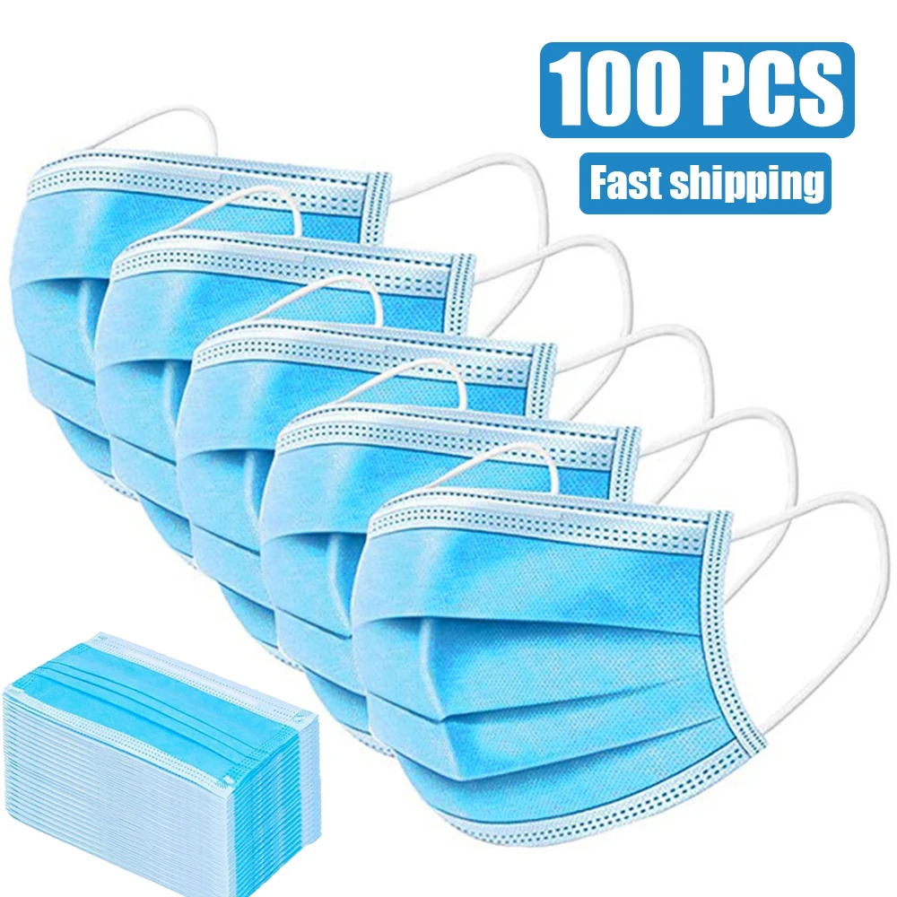 3ply Ear Loop Mouth Mask Face Dust Mask 100pcs Anti Fog Home Outdoor Protection Masks Disposable Droplets Resist
3ply Ear Loop Mouth Mask Face Dust Mask 100pcs Anti Fog Home Outdoor Protection Masks Disposable Droplets Resist