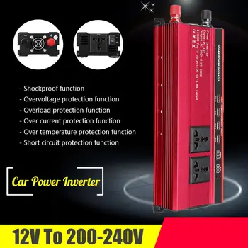 Car Inverter Digital Display DC 12V to AC 200-240V 2000W Voltage Power Converter Modified Sine Waves 4 USB Ports 3 AC Outlets
Car Inverter Digital Display DC 12V to AC 200-240V 2000W Voltage Power Converter Modified Sine Waves 4 USB Ports 3 AC Outlets