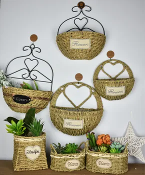 Wicker flower basket straw weave flower wall mount basket gardening garden decoration woven flower basket
Wicker flower basket straw weave flower wall mount basket gardening garden decoration woven flower basket