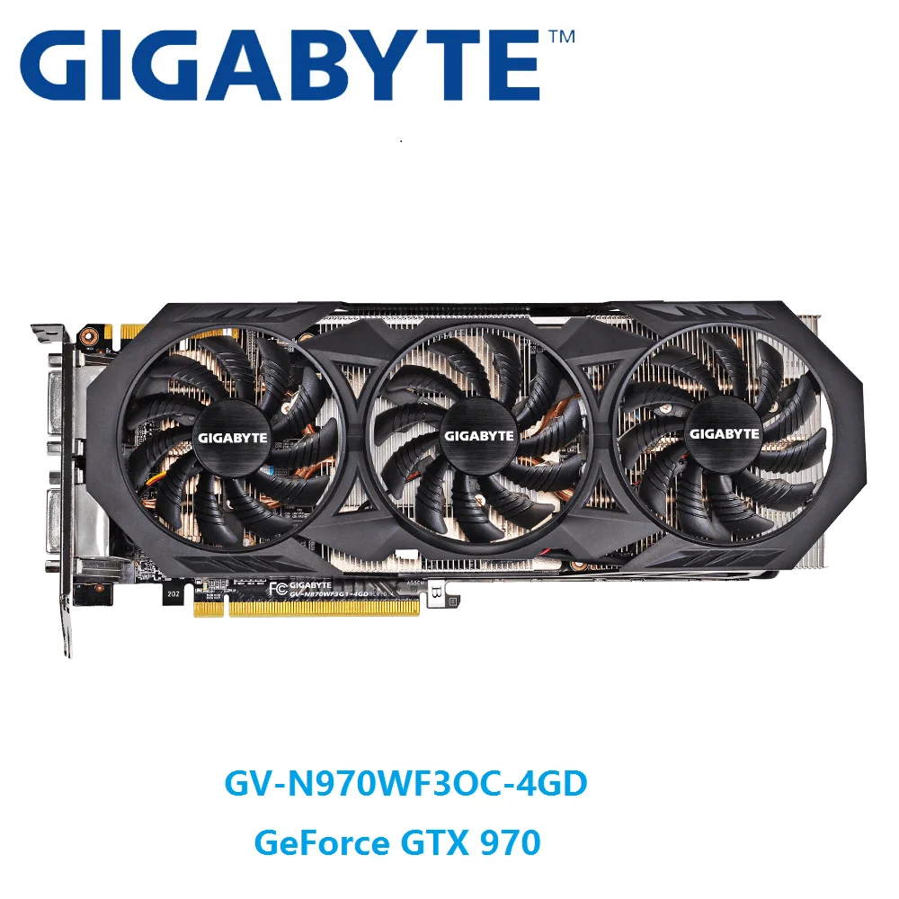 USED GIGABYTE GTX 970(OC) 4GB Video Card Original GPU Graphics Gaming Cards for NVIDIA DVI HDMI DP Cards PCI-E 3.0
USED GIGABYTE GTX 970(OC) 4GB Video Card Original GPU Graphics Gaming Cards for NVIDIA DVI HDMI DP Cards PCI-E 3.0