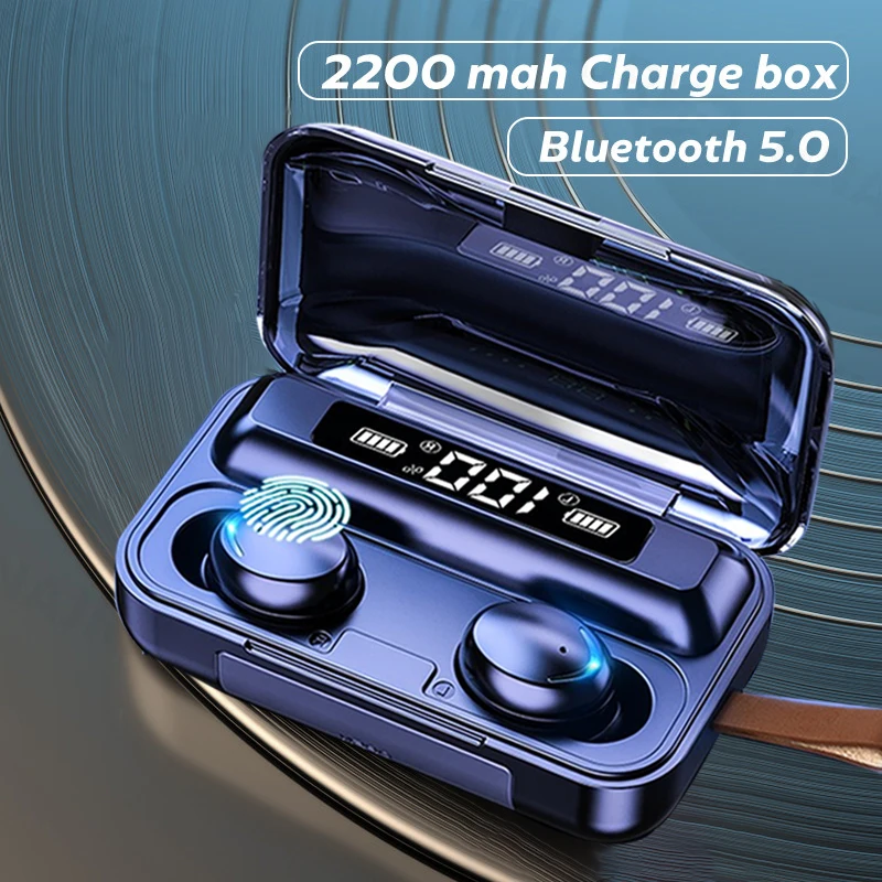 TWS-стереонаушники F9 с поддержкой Bluetooth 5 0 и зарядным футляром | Электроника
