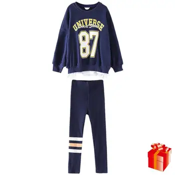 Brand Children's Clothing Girls Spring Suit Girls Long-sleeve Loose Tops + Leggings Autumn Sports Two-piece Set 4 6 8 10 12 Year
Brand Children's Clothing Girls Spring Suit Girls Long-sleeve Loose Tops + Leggings Autumn Sports Two-piece Set 4 6 8 10 12 Year