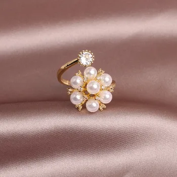 Korean New Design Fashion Jewelry Exquisite Copper Inlay Zircon White Pearl Elegant Female Opening Adjustable Index Finger Ring
Korean New Design Fashion Jewelry Exquisite Copper Inlay Zircon White Pearl Elegant Female Opening Adjustable Index Finger Ring
