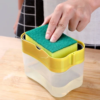 385ml Kitchen 2-in-1 Manual Press Automatic Liquid Box Soap Dispenser Soap Pump with Washing Sponge
385ml Kitchen 2-in-1 Manual Press Automatic Liquid Box Soap Dispenser Soap Pump with Washing Sponge
