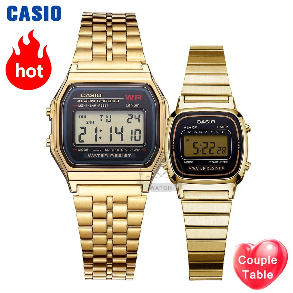 Casio часы мужские женщин пара смотреть золото взрыва набор Top бренда роскошные