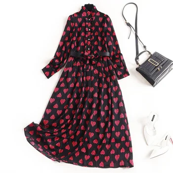 vestidos largos de verano Print Casual Chiffon Sashes Mid-Calf Stand neck elegant women dress korean 2020 long sleeve
vestidos largos de verano Print Casual Chiffon Sashes Mid-Calf Stand neck elegant women dress korean 2020 long sleeve