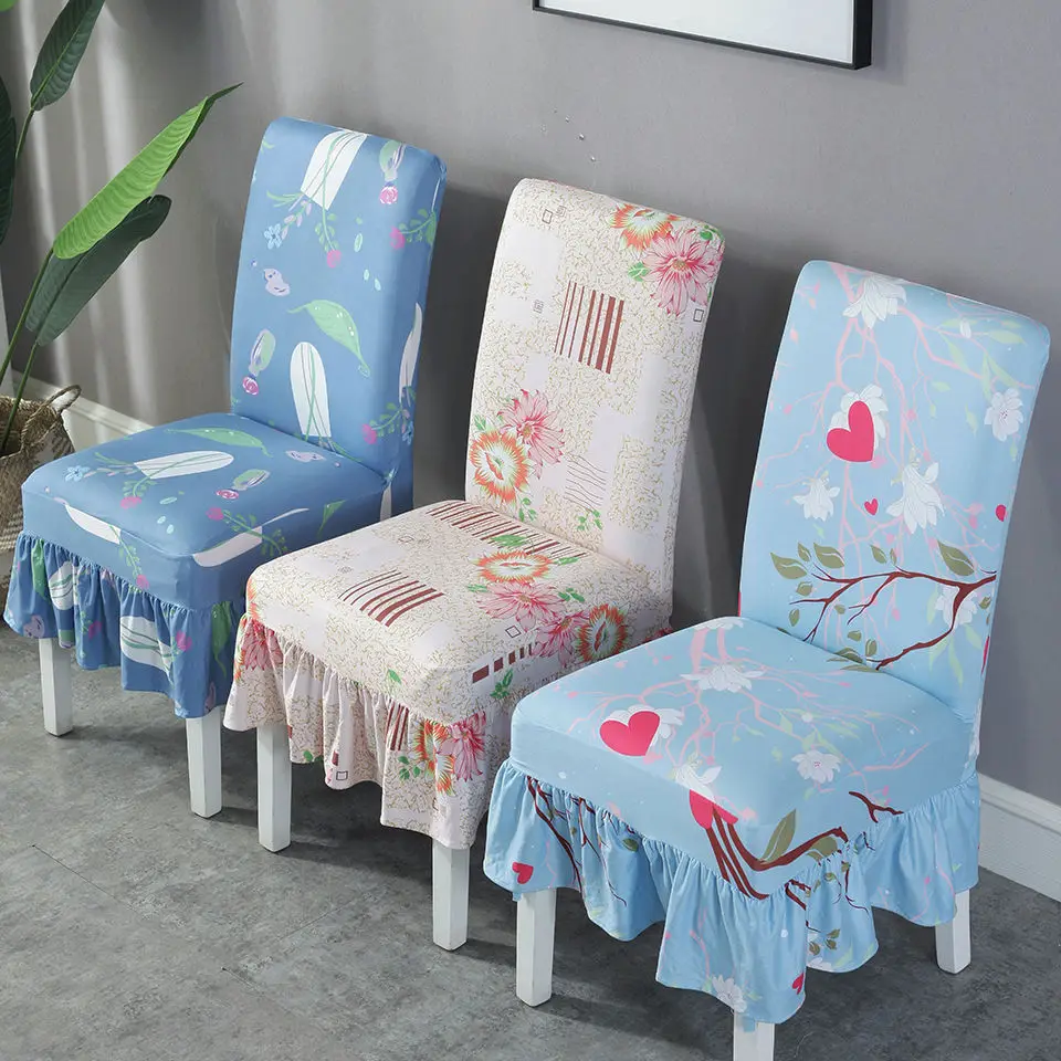 Skirt Style Stretch Print Chair Cover Big Elastic Spandex Seat Chair Covers For Kitchen/Dining Room Modern Chair Cover With Back
Skirt Style Stretch Print Chair Cover Big Elastic Spandex Seat Chair Covers For Kitchen/Dining Room Modern Chair Cover With Back