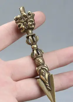98MM Curio China Bronze Phurba Dagger Holder Hayagriva Buddha Xiangmo-chu Statue
98MM Curio China Bronze Phurba Dagger Holder Hayagriva Buddha Xiangmo-chu Statue