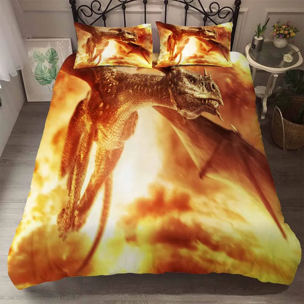 HELENGILI 3D Bedding Set Godzilla Dragon Print Duvet Cover Set Bedcloth with Pillowcase Bed Set Home Textiles #GSL-38
HELENGILI 3D Bedding Set Godzilla Dragon Print Duvet Cover Set Bedcloth with Pillowcase Bed Set Home Textiles #GSL-38