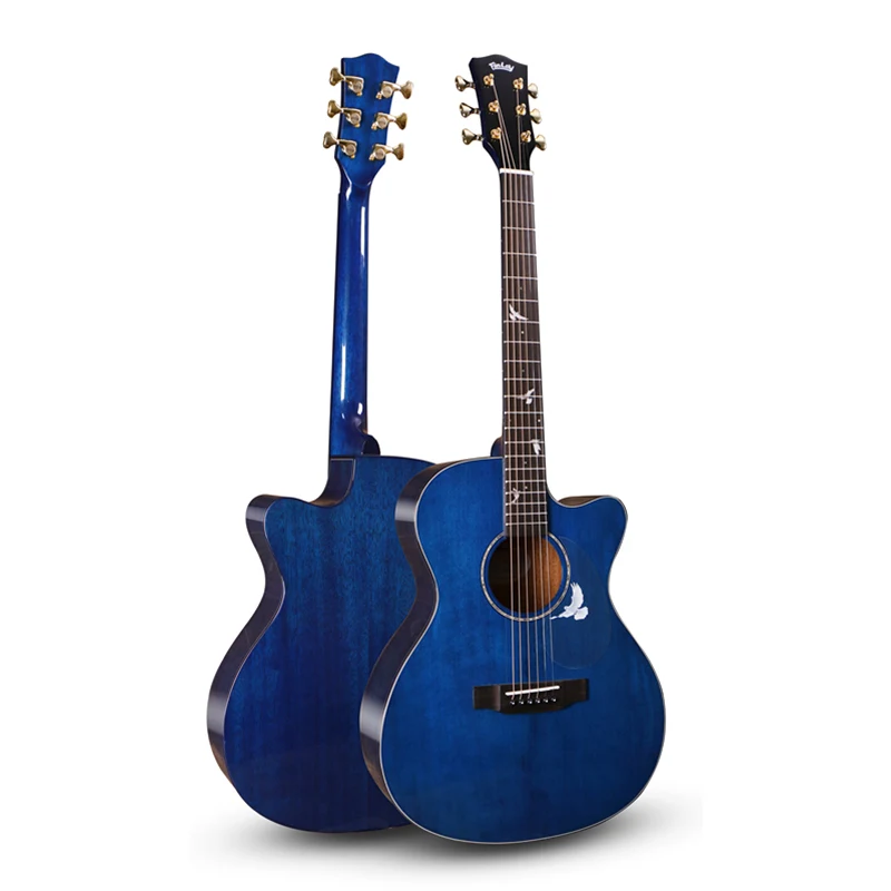 Finlay 40" Cutaway Acoustic Guitar,Solid Spruce Top/Mahogany Body, With Hard case,Peace dove mosaic fingerboard,FG-A412C Blue
Finlay 40" Cutaway Acoustic Guitar,Solid Spruce Top/Mahogany Body, With Hard case,Peace dove mosaic fingerboard,FG-A412C Blue