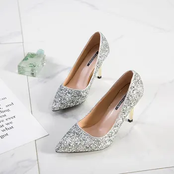 9CM PUMPS Wedding 2019 new versatile high heel stiletto wedding shoes bridal shoes crystal silver bridesmaid wedding shoes
9CM PUMPS Wedding 2019 new versatile high heel stiletto wedding shoes bridal shoes crystal silver bridesmaid wedding shoes