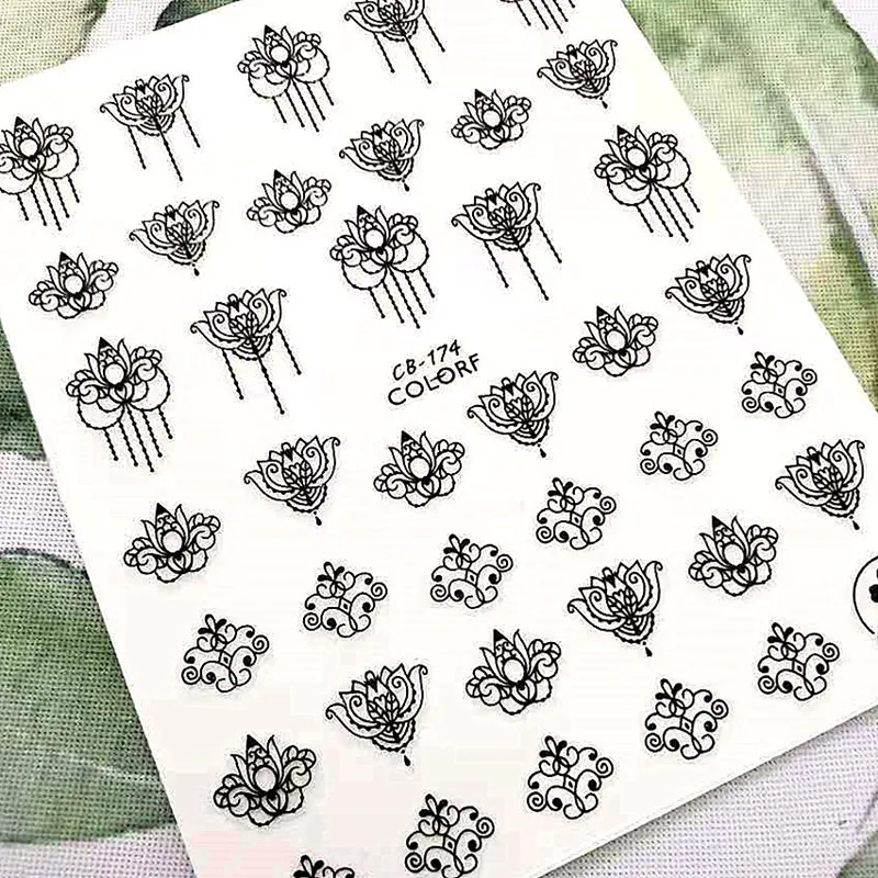 Newest Bohemia Flower 3D design Self Adhesive Decal Stamping DIY Decoration Wraps Nail Stickers CB173
Newest Bohemia Flower 3D design Self Adhesive Decal Stamping DIY Decoration Wraps Nail Stickers CB173
