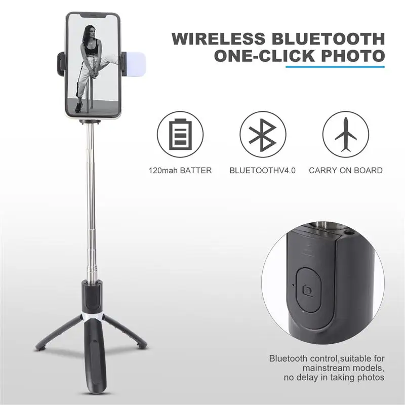 Bluetooth Selfie Stick Tripod Handphone Live Photo Holder Tripod Camera Self-Timer Artifact Rod
Bluetooth Selfie Stick Tripod Handphone Live Photo Holder Tripod Camera Self-Timer Artifact Rod