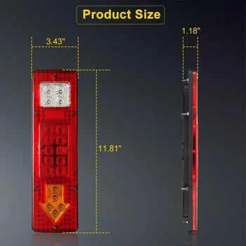 2pcs Tail Lights 19 LED Trailer Truck Stop Accessory Rear Reverse Turn signal Bulb
2pcs Tail Lights 19 LED Trailer Truck Stop Accessory Rear Reverse Turn signal Bulb