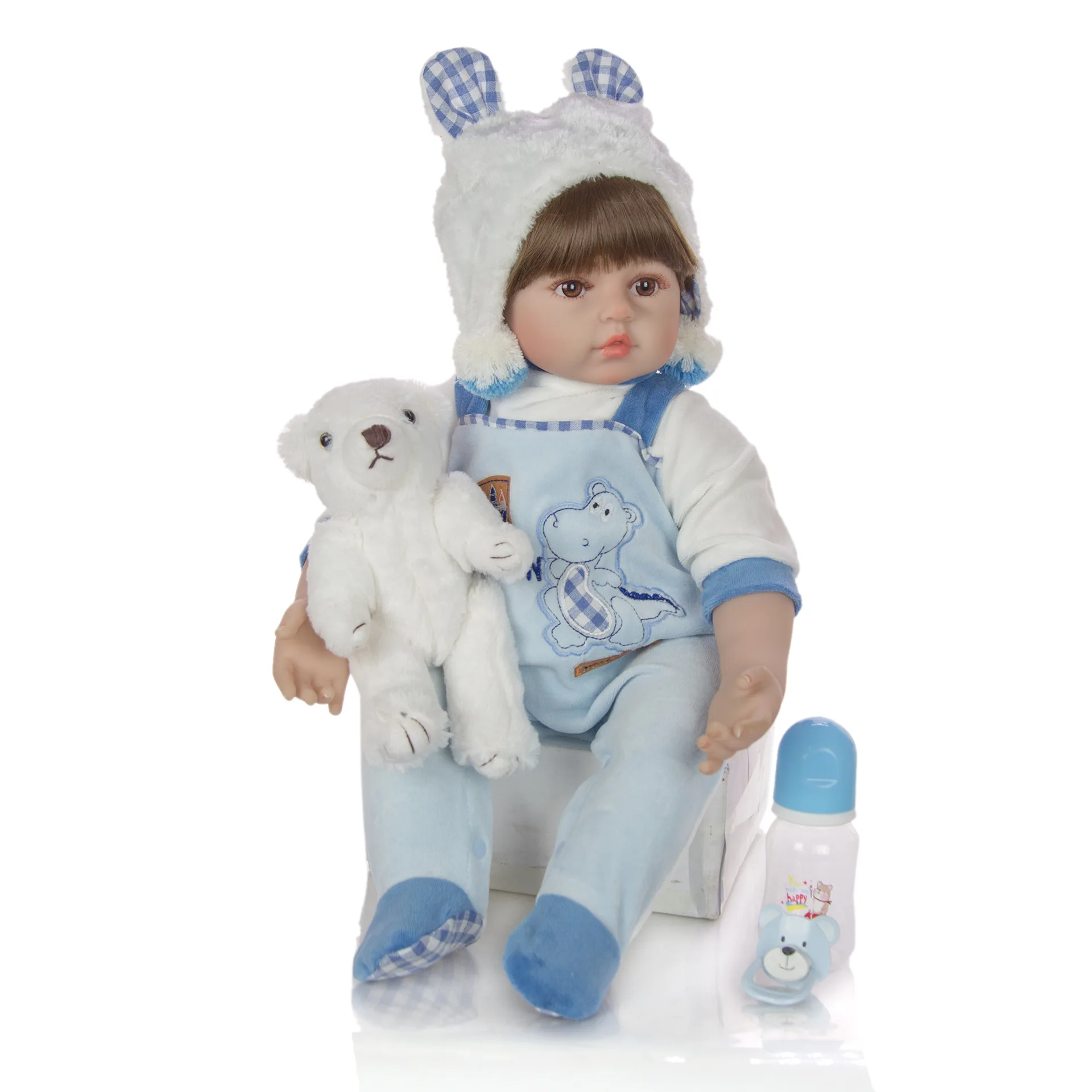 Фото 60cm bebe Reborn Toddler boy Doll Cloth Body 24" Vinyl Limbs Princess Baby Dolls child Birthday Gift Child Play House Toy | Игрушки и
