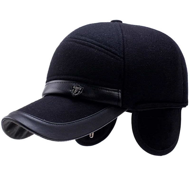 HT2721 Autumn Winter Caps for Men Wool Felt Baseball Cap Thick Warm Dad Hats with Ear Flap Leather Brim Baseball Hat Earflap Cap
HT2721 Autumn Winter Caps for Men Wool Felt Baseball Cap Thick Warm Dad Hats with Ear Flap Leather Brim Baseball Hat Earflap Cap