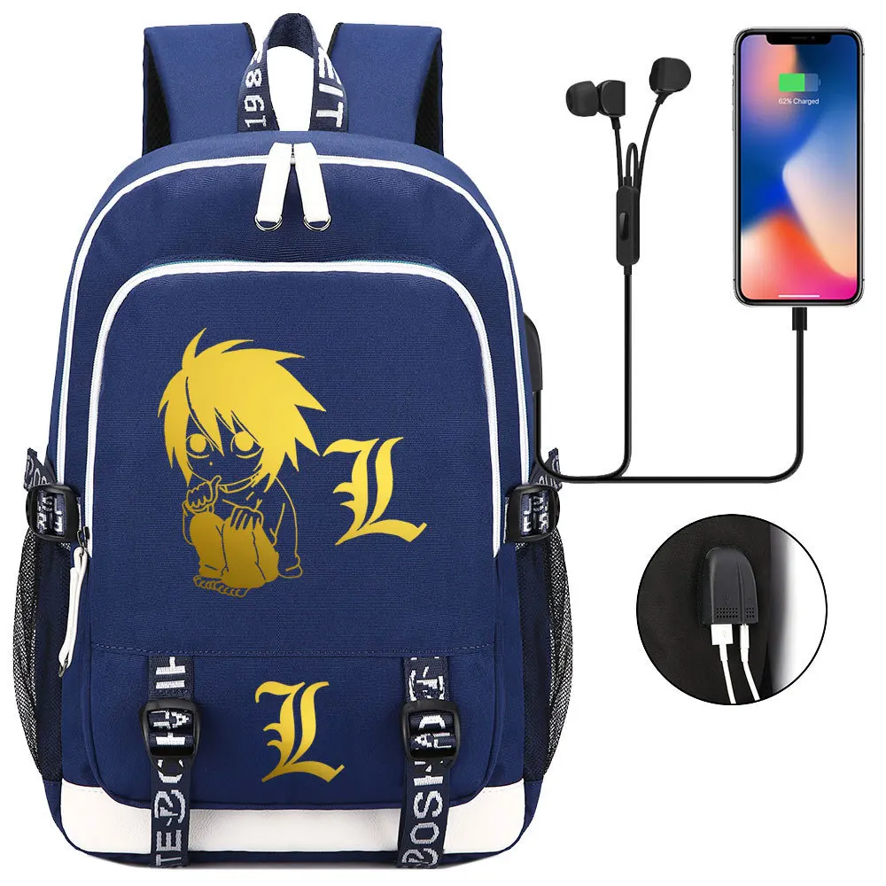 Anime Death Note Backpack Men Women USB Charging Laptop Travel Backpack Boy Girl Teenager Student School Backpack
Anime Death Note Backpack Men Women USB Charging Laptop Travel Backpack Boy Girl Teenager Student School Backpack