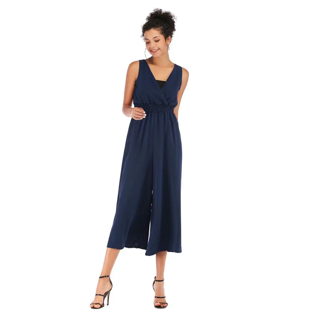 JVCAKE Woman Solid Color V Neck With Wrapped Chest Closed Waist Straps Jumpsuits Wide Leg Cropped Pants Fashion 2020 Summer XL
JVCAKE Woman Solid Color V Neck With Wrapped Chest Closed Waist Straps Jumpsuits Wide Leg Cropped Pants Fashion 2020 Summer XL