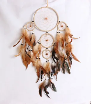 5 rings DIY dreamcatcher aeolian bells with feather pendant pure handicrafts home decorative ornaments creative diwali gifts
5 rings DIY dreamcatcher aeolian bells with feather pendant pure handicrafts home decorative ornaments creative diwali gifts