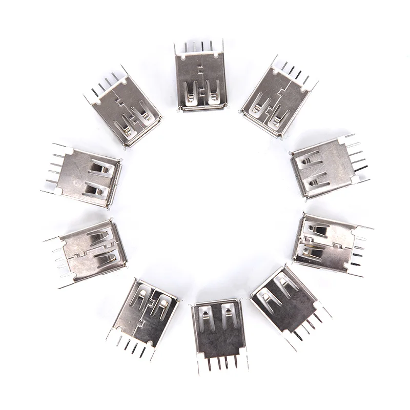 USB Female Socket Type A 4Pin 180 Degree Solder Connector
USB Female Socket Type A 4Pin 180 Degree Solder Connector