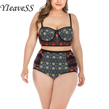 L-4XL Sexy Push Up High Waist Bikini Set Plus Size Women Swimsuits Padded with Wire Tankini Set Big Cup Swimwear
L-4XL Sexy Push Up High Waist Bikini Set Plus Size Women Swimsuits Padded with Wire Tankini Set Big Cup Swimwear