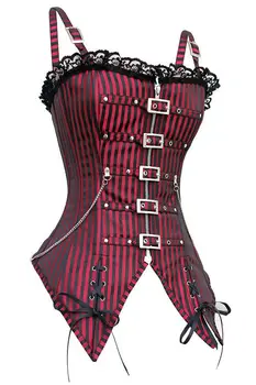 Vberry Striped Gothic Punk Overbust Corset Corsage Steampunk
Vberry Striped Gothic Punk Overbust Corset Corsage Steampunk