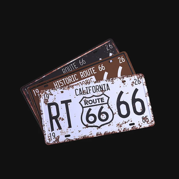 Aluminum advertising car signs high-quality foreign license plates personalized retro decorative plate customization
Aluminum advertising car signs high-quality foreign license plates personalized retro decorative plate customization