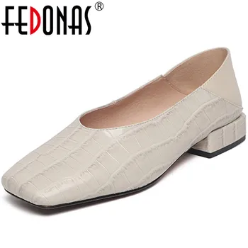 FEDONAS Women Pumps Cow Leather Square Toe 2020 Classic Design Casual Shoes Working Shoes Concise Spring Summer Shoes Woman 
FEDONAS Women Pumps Cow Leather Square Toe 2020 Classic Design Casual Shoes Working Shoes Concise Spring Summer Shoes Woman