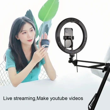 7.6 Inch Beauty Light 26cm Curved Surface USB 3 Modes Dimmable Dual Color Temperature Ring Vlogging Video Live Ring Light
7.6 Inch Beauty Light 26cm Curved Surface USB 3 Modes Dimmable Dual Color Temperature Ring Vlogging Video Live Ring Light