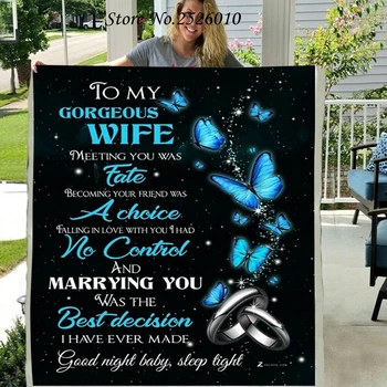 Throw Blanket TO Gorgeous Wife Letter Blanket 3D Print Sherpa Blanket on Bed Home Textiles Blanket HBTY XMAS Gift 24
Throw Blanket TO Gorgeous Wife Letter Blanket 3D Print Sherpa Blanket on Bed Home Textiles Blanket HBTY XMAS Gift 24