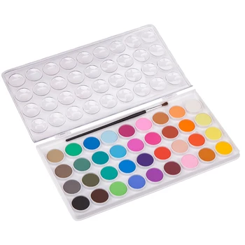 36 PCS Fundamentals Watercolor Set Water Color Pan Set W/1 Paintbrush 
36 PCS Fundamentals Watercolor Set Water Color Pan Set W/1 Paintbrush